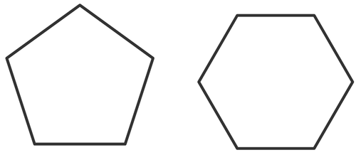 正五角形と正六角形を並べた図