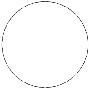 円の内側に内接する正24角形の図