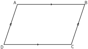 頂点A・B・C・Dで構成される平行四辺形ABCDの図